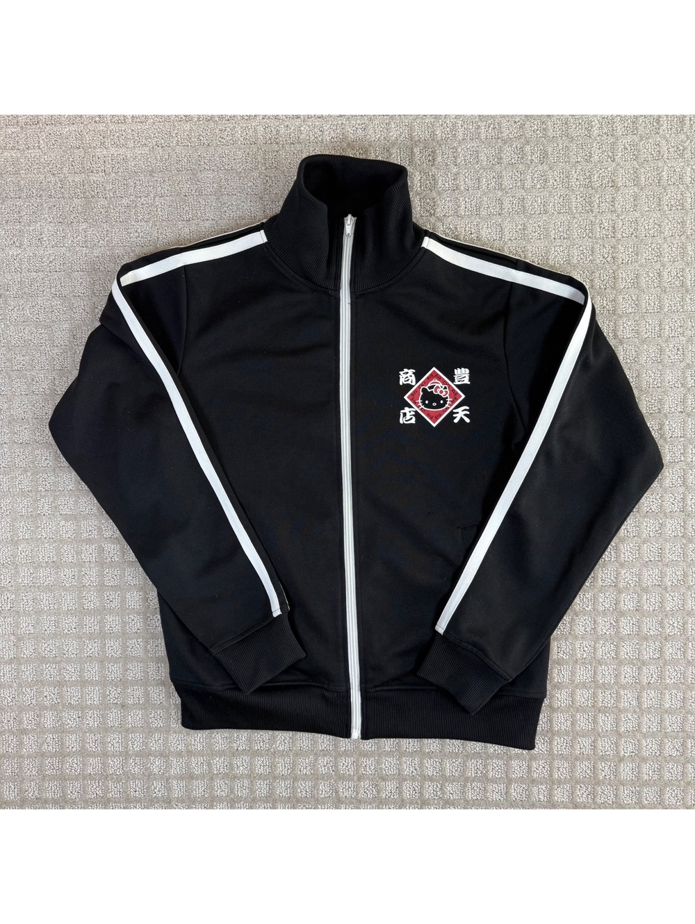 Hello Kitty Japanese Track Jacket Zip Up Black Women’s L